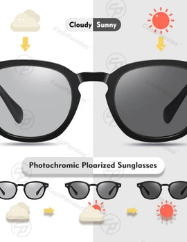Photochromic Polarized Sunglasses Fashion Anti Glare Travel Eyewear for Men and Women