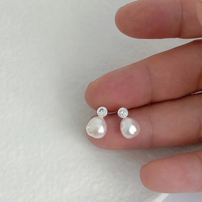 Elegant Water Drop Imitation Pearl Earrings