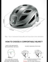 Bicycle Light Helmet Type-C Rechargeable Front + Rear Light Warning Bike Helmet Head Safety MTB Road Cycling Helmet