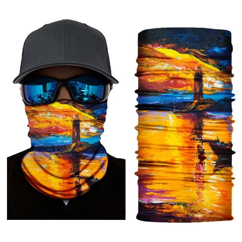 Hiking Scarves Paisley Print Turban Outdoor Cycling Sun Protection Quick-Drying Mask Seamless Bandana