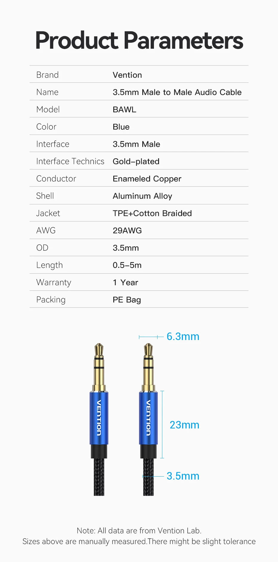 Aux Cable 3.5MM Jack Male to Male 3.5mm Audio Cable Jack for JBL Headphones Xiaomi Oneplus Speaker Cable Car Aux Cord