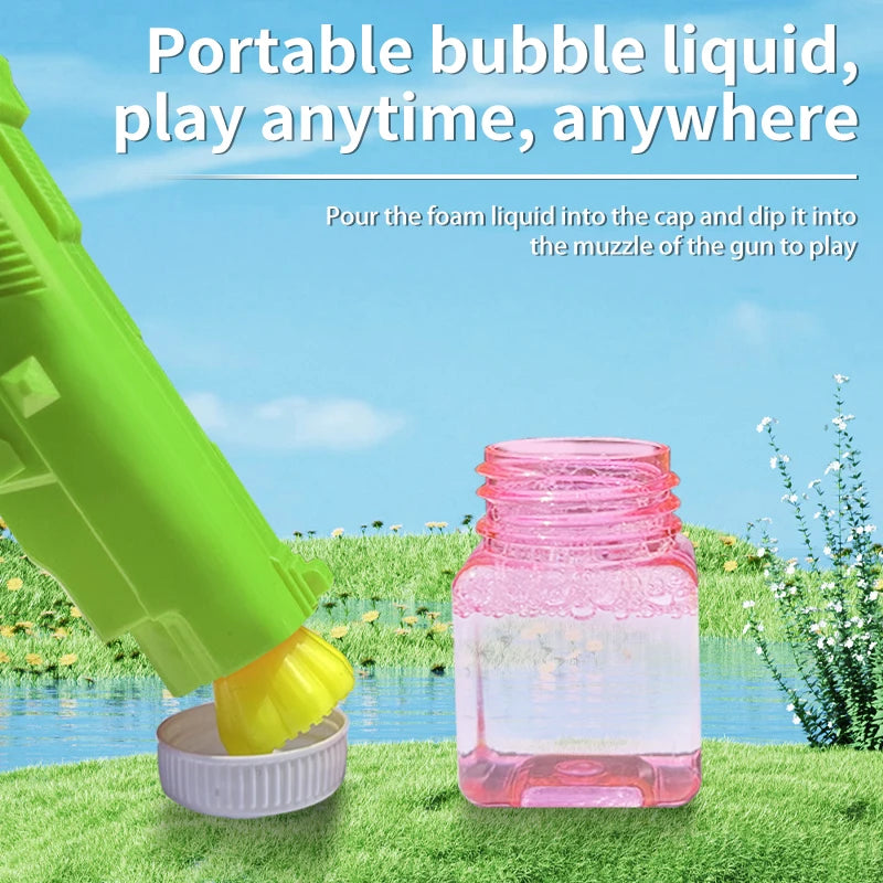 manual portable bubble gun birthday continuous bubble outdoor atmosphere (excluding bubble liquid and battery)