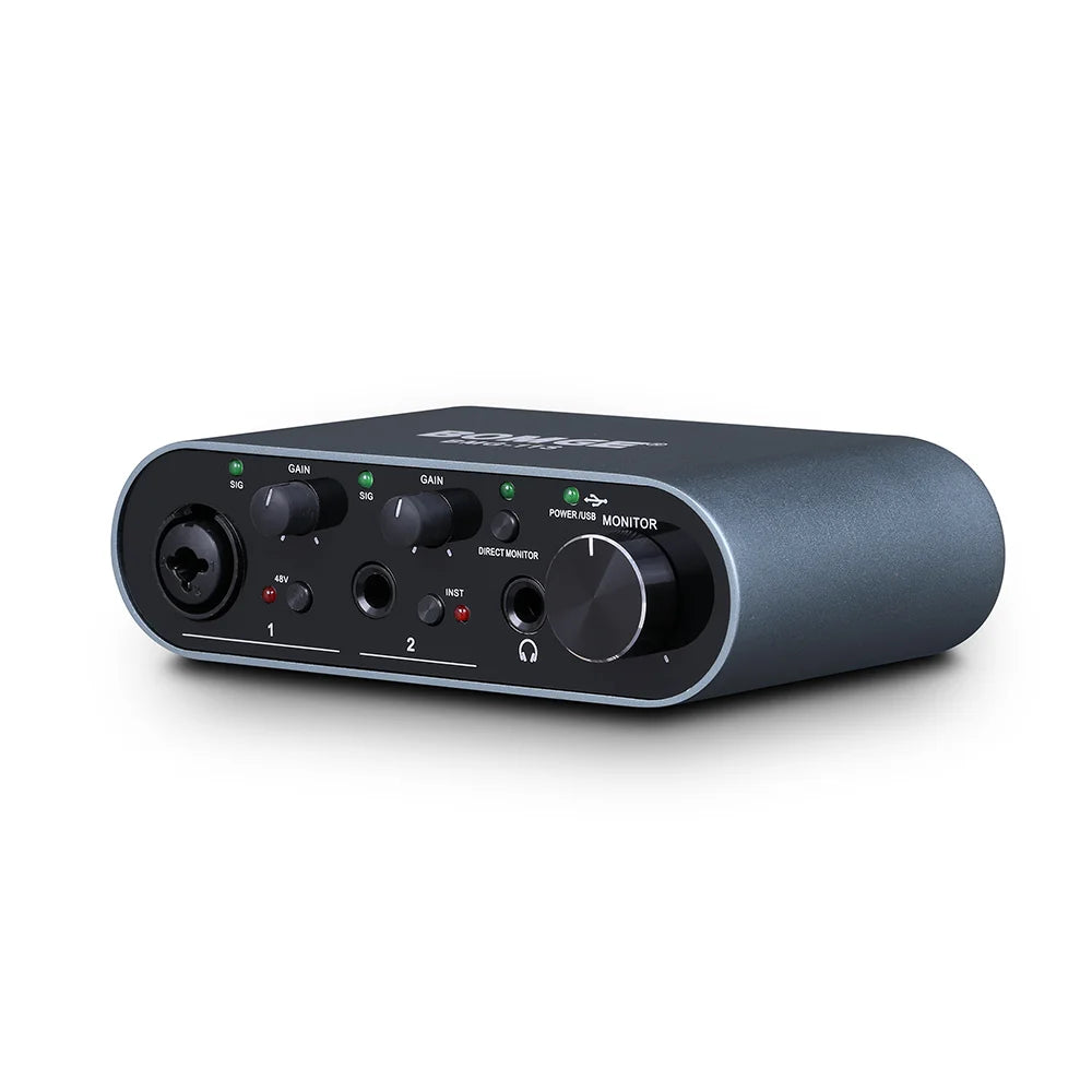 BMG11S USB Audio Interface with 24 Bit 192kHz Recording and Headphone Monitoring Amplifier