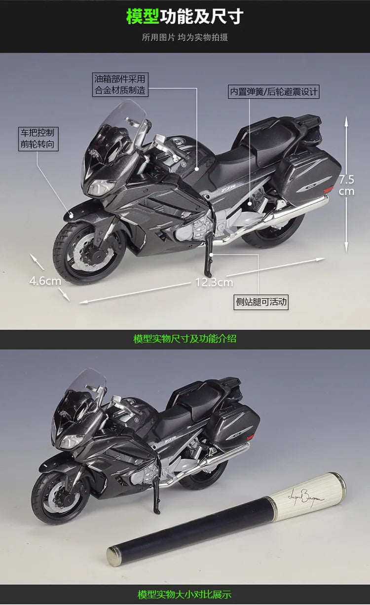 1 18 Scale Yamaha FJR1300AS Diecast Motorcycle Model