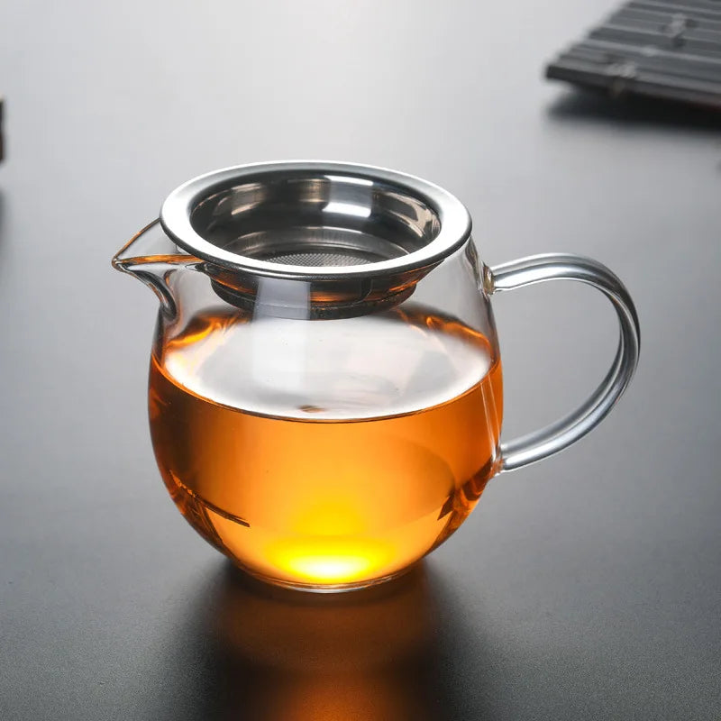 Heat Resisting Clear Glass Tea Pitcher Glass Tea Pot Fair Cup Cha Hai Chinese Kung Fu Tea Set Milk Glass Pitcher Coffee Pot