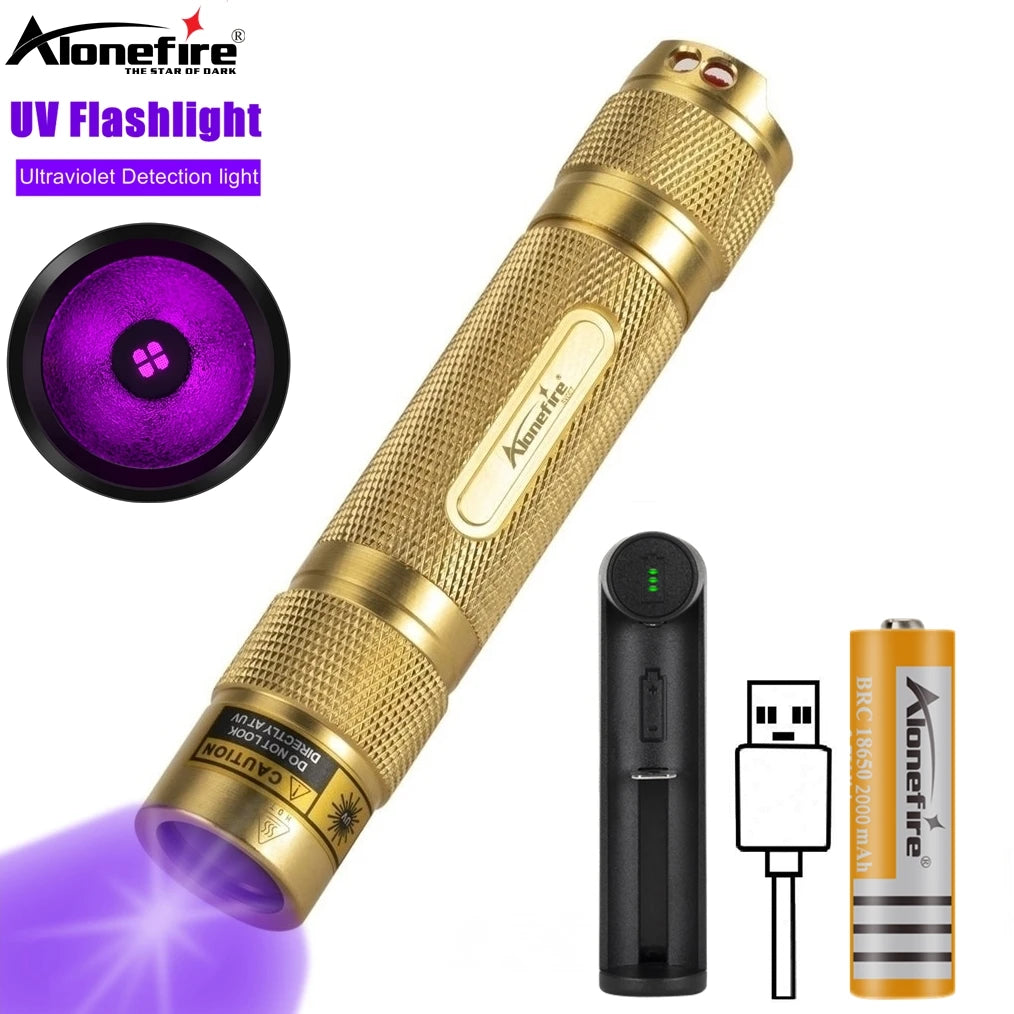 365nm UV Blacklight Rechargeable Flashlight