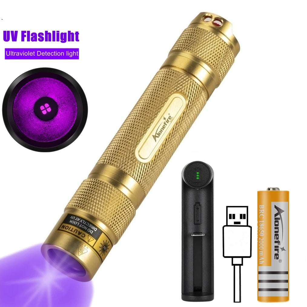 365nm UV Blacklight Rechargeable Flashlight