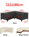 L Shape Corner Outdoor Sofa Cover Waterproof Rattan Corner Furniture Cover V Shape Sofa Table Chair Protective Dust Covers