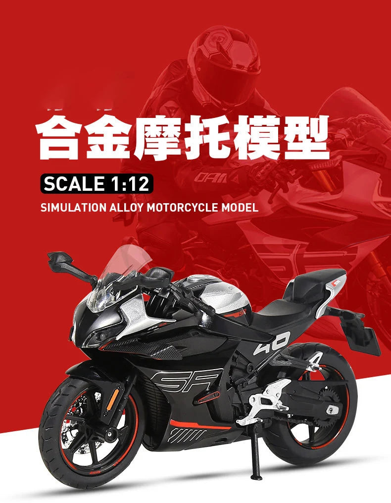 Diecast CFMOTO 450SR Racing Motorcycle Model 1 to 12 Scale