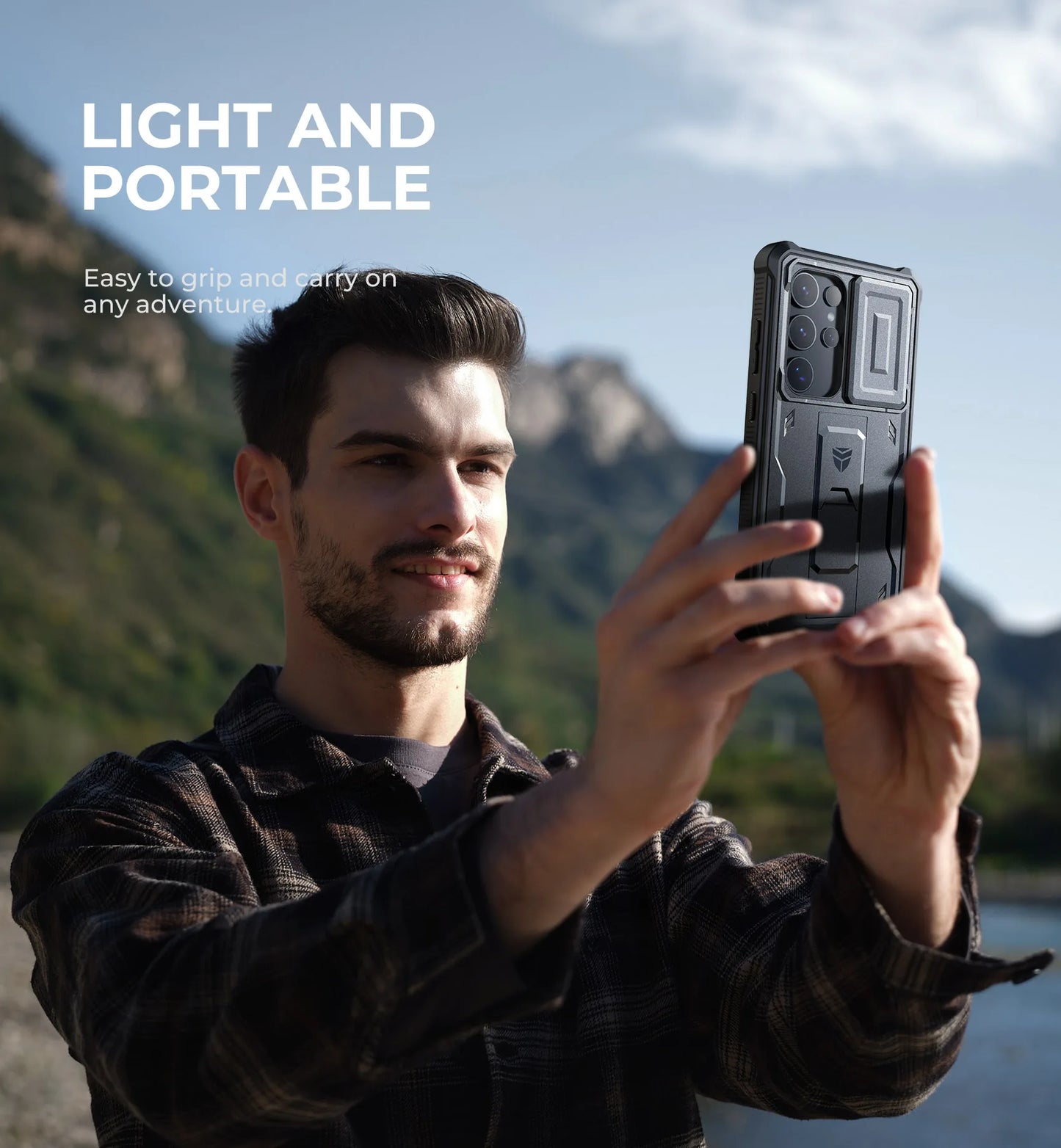 For Samsung Galaxy S24 Ultra 6.8 inch 2024 Case Full Body Rugged Case with Camera Cover & Built-in Screen Protector Kickstand
