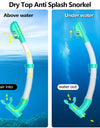 Kids Snorkel Mask 3 Windows Panoramic Wide View HD Three-Lens Adjustable Scuba Snorkeling Swimming Diving For Kids and Youth