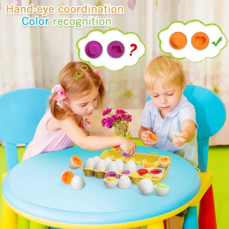 Montessori Games Baby toy Smart Egg Shape Match Puzzle For Kids  Baby Development Toy Educational Toy For Children 1 2 3 4 Year