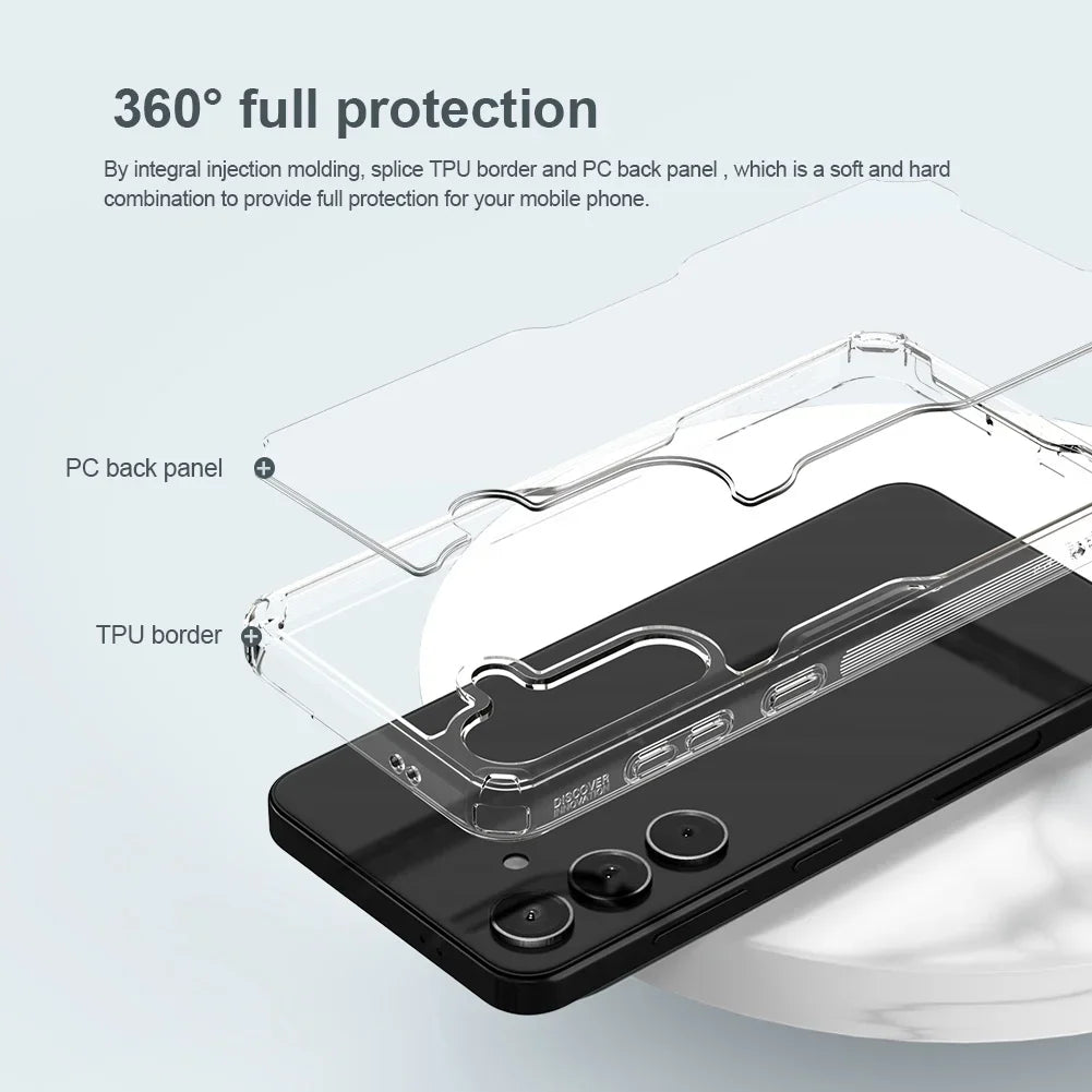 Nature Pro Case For Samsung Galaxy S24 Plus Case Ultra Thin Luxury Soft TPU Transparent Airbag Shockproof Back Cover