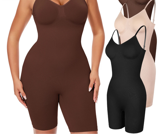 Women Full Body Shapewear Bodysuit – Tummy Control Thigh Slimmer Fajas