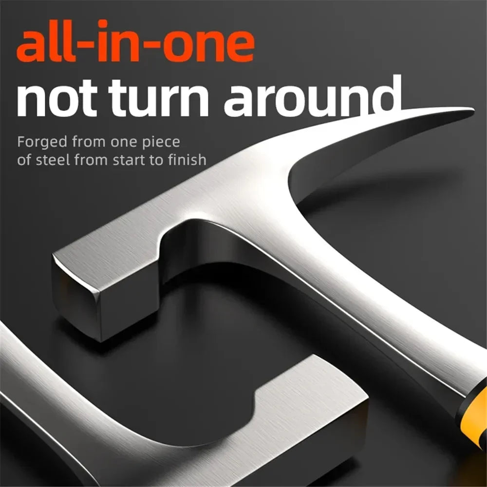 Professional Multifunctional Hand Tool Hammer Camping Hammer High Carbon Steel Geological Hammer Integrated Forging Claw