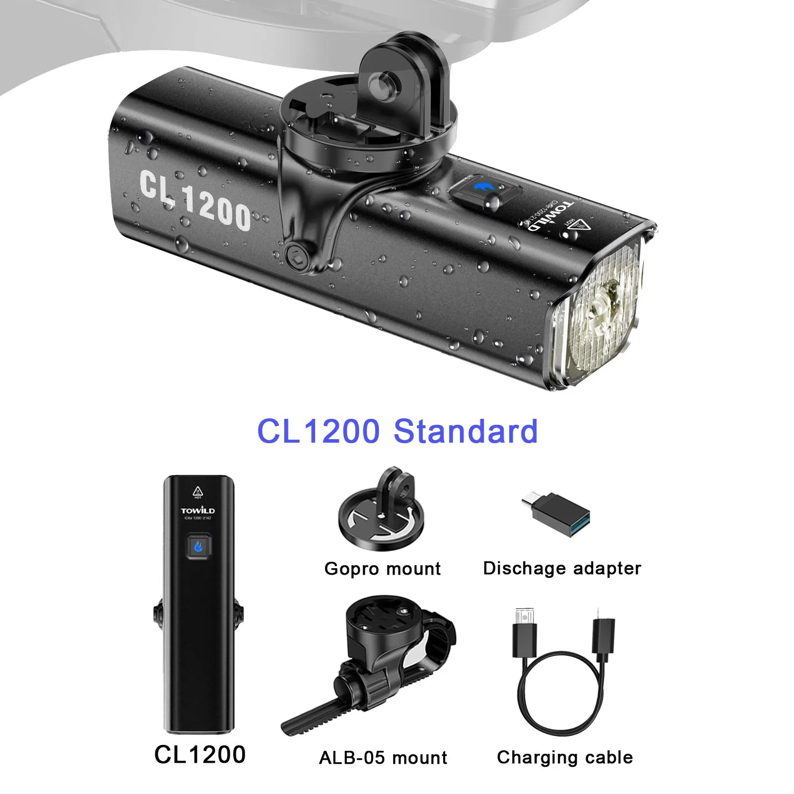 CL1200 Smart Bike light Remote Control Bicycle Lights 5000mAh battery Type-C Rechargeable Road MTB IPX6 Bicycle headlight