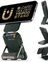 Tripod Phone Stand Credit Card Holder for iPhone 16/15/14/13/12 Adjustable Phone Stand Compatible with MagSafe