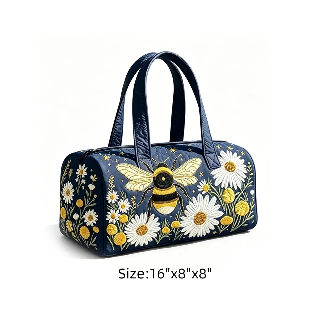Tropical Starry Night Duffel Bag Flamingo Palm Tree Print Travel Navy Blue Quilted Overnight Bag for Women Summer Beach Vacation