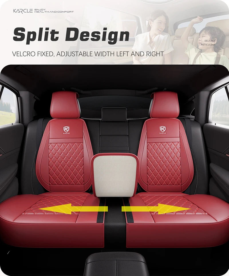 Leather Car Seat Covers Universal PU Cars Seat Cushion Cover Automobiles Seat Protector Waterproof Car Chair Pad Mat