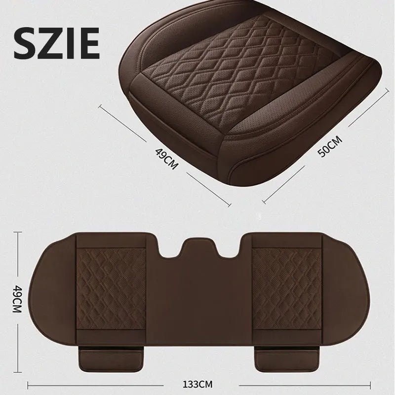 Genuine Leather Car Seat Cover Breathable Hole Car Seat Cushion Universal Auto Seat Mat Pads 3D Convex Design Chair Cushion Mats