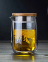 220ml Heat Resistant Double Layer Glass Teapot Kungfu Tea Maker Pot ChaHai Tea Ceremony Fair Cup Tea Dispenser Teaware