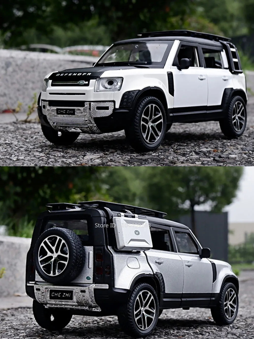 1:24 Scale Land Rover Defender Range Rover Model Car Toy Metal Diecast Sound Light Off Road Vehicles Miniature Models Boys Gifts