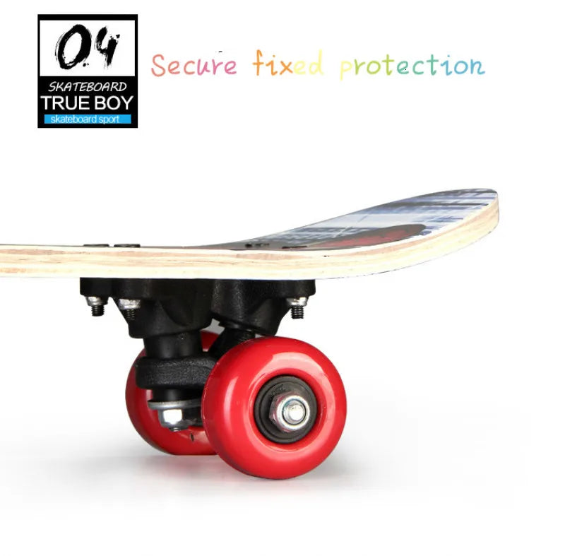 60CM Skateboarding Cartoon Skateboard Dinosaur Spider Longboard Marple Double Rocker For  Skate Board ern