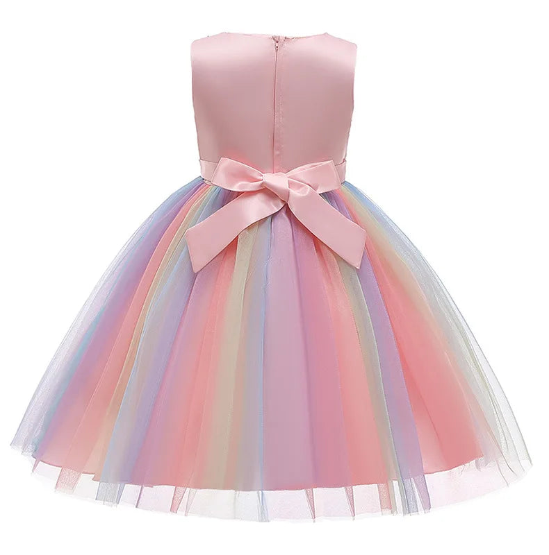 Princess Girl Dress Wedding Birthday Party Frocks for Children Costume Prom Ball Gown Elegant Party Dress For Girls