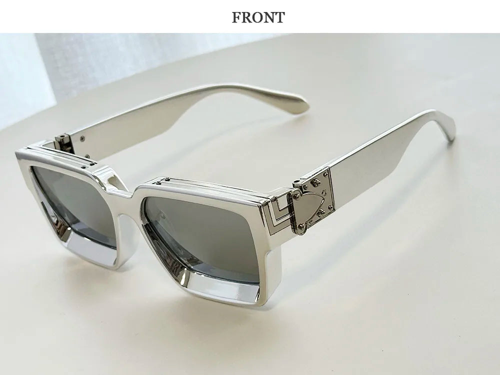 Retro Square Frame Sunglasses With UV400 Protection
