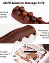 Guasha Wood Stick Tool Wood Therapy Massage Tool for Body Shaping,31 Beads Back Massage Roller Stick,Lymphatic Drainage Massager