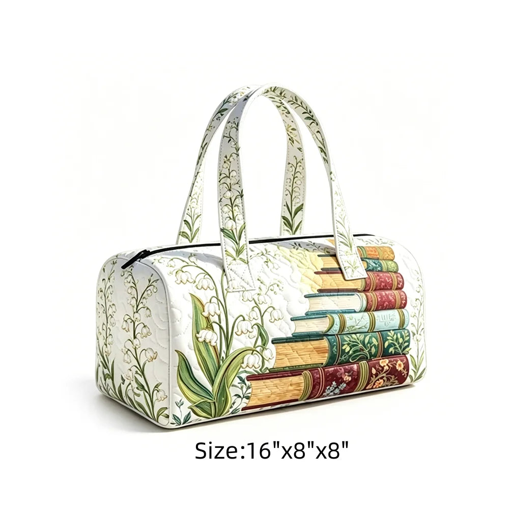Tropical Starry Night Duffel Bag Flamingo Palm Tree Print Travel Navy Blue Quilted Overnight Bag for Women Summer Beach Vacation