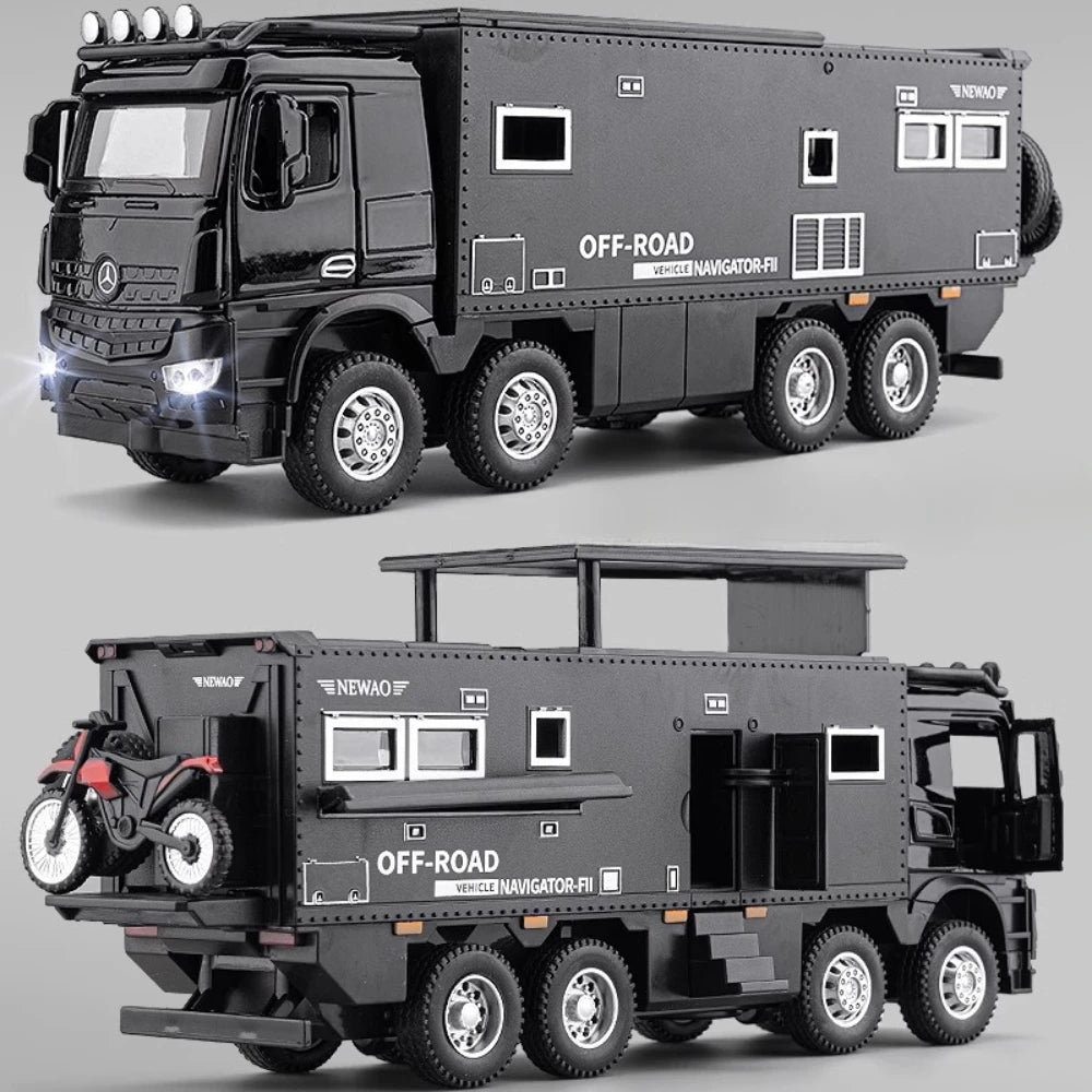1:24 NOMADISM Raptor F150 RV Alloy Model Car Toy Metal Diecast Miniature Off Road Vehicle Models Sound Light Toys For Gifts