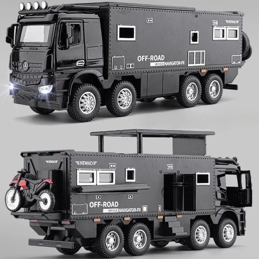 1:24 NOMADISM Raptor F150 RV Alloy Model Car Toy Metal Diecast Miniature Off Road Vehicle Models Sound Light Toys For Gifts