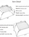Camping Folding Barbecue Rack Outdoor Picnic BBQ Small Table Charcoal Oven Stainless Steel Mesh Mini Stove Burning Table