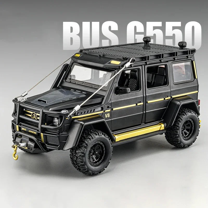 1:24 Alloy Diecast Toy Car Model G550 4X4 Adventure Edition Off Road Vehicle Model with Sound Light SUV Toy