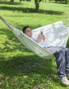 Super Comfortable Canvas Hammock Chair Durable Indoor/Outdoor Swing Seat for Garden, Patio, Camping, Home Leisure