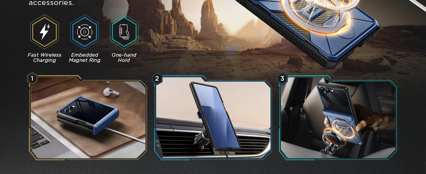 For Samsung Galaxy Z Flip 7 Case with 360° Spin  Ring Stand Built-in Privacy Screen Protector Full-Body Shockproof Cover