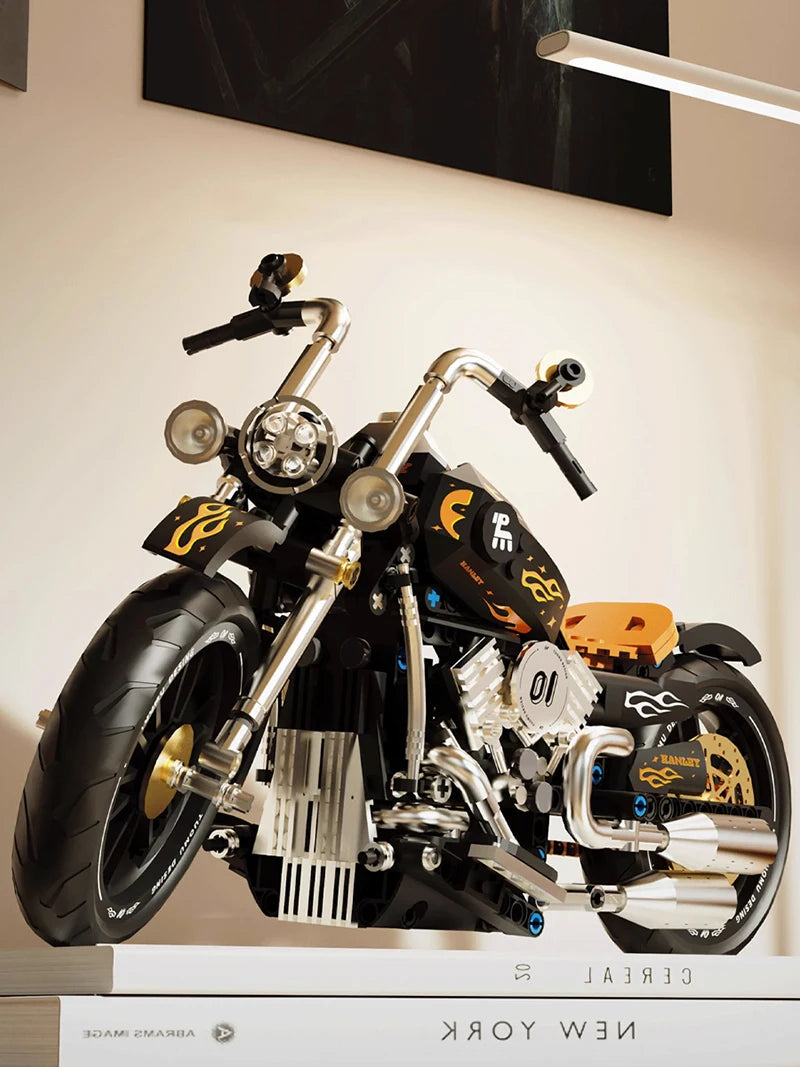 1:8 City Speed Racing Motorcycle Building Set DIY Bricks Model Kit for Adults STEM Buiding Blocks Toys Gifts 426pcs