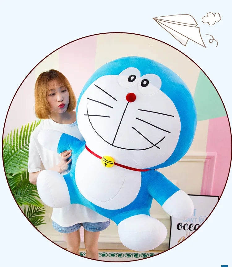 70cm Large Size cute Doraemon Plush Toy Stand By Me Cute Stuffed Plushie Doll Cartoon Cat Animal Sofa Bed Pillow Toy Gifts
