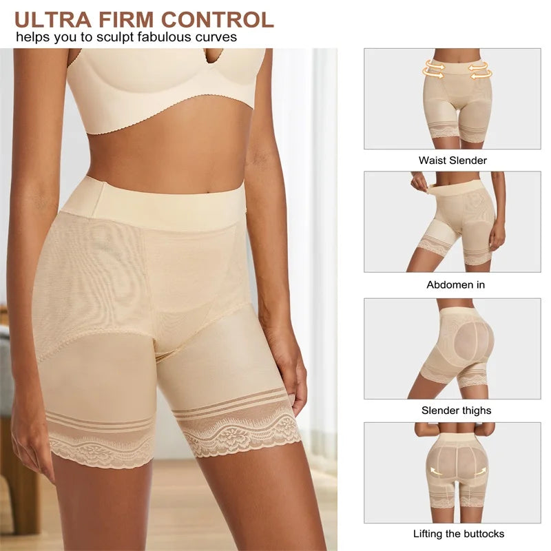 Women's Tummy Control Shapewear Panties – Lace Waist Trainer & Slimming Body Shaper