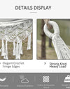 Macrame  Double Hammock Bohemian Woven Fringe Tassels Canvas Large Hanging Swing Bed Chair for Beach Yard Bedroom Patio Porch