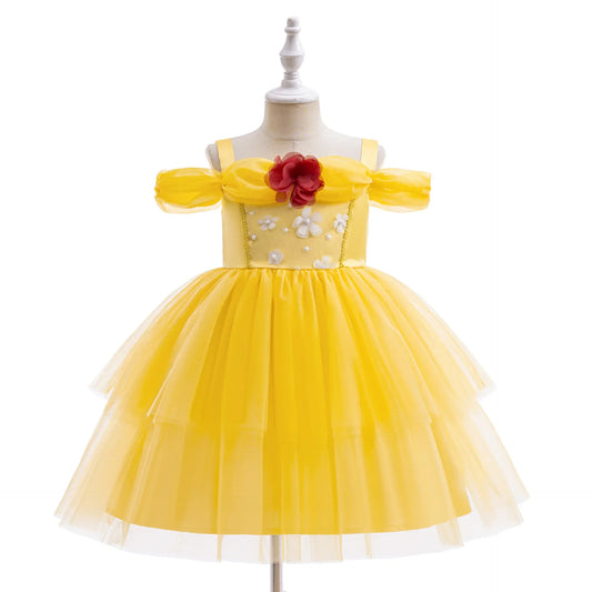 Children Princess Clothing Children Elsa Halloween Rapunzel Costume Girls Snow Queen Belle Birthday Dresses Kids Cosplay Dresses