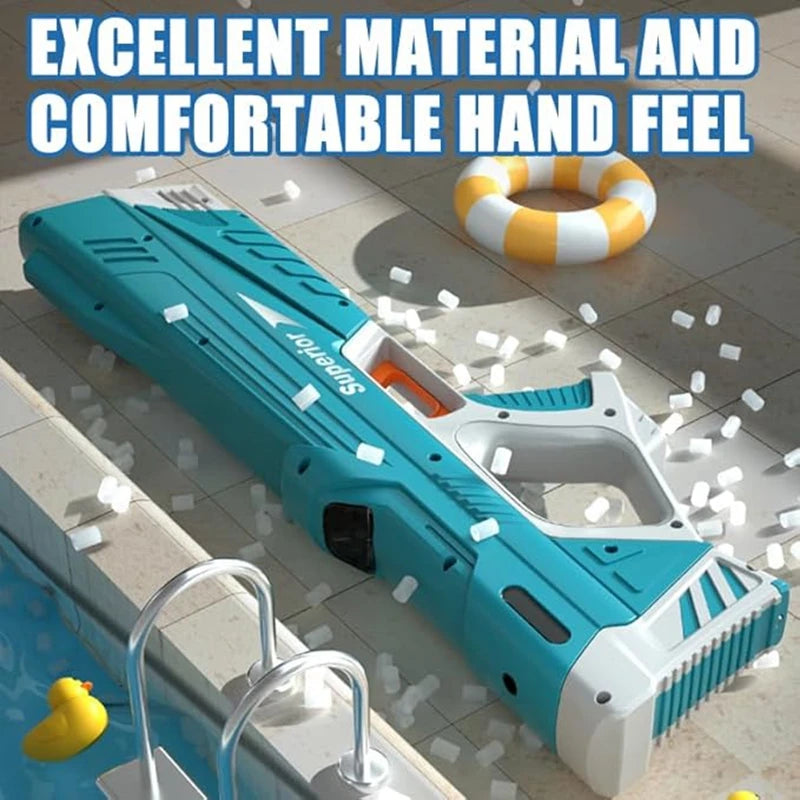 Full Automatic Electric Water Gun 43cm Portable Rechargeable Water Blaster for Outdoor Activities