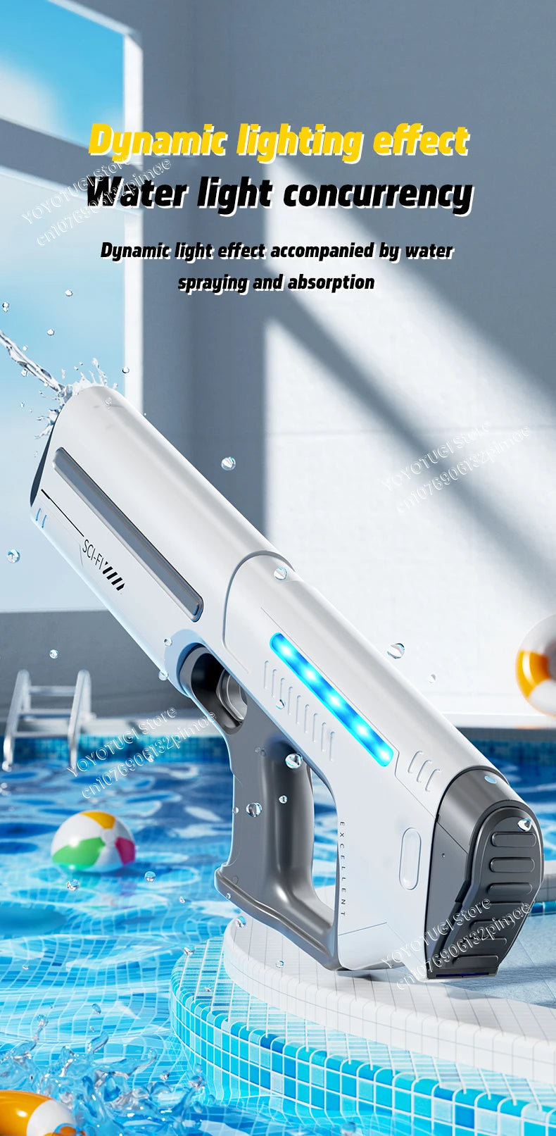 Fully Automatic Water Storage Gun Large Capacity Electric Water Absorbing Water Blaster