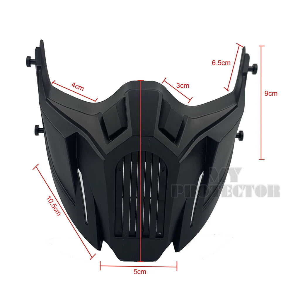 Tactical Airsoft Mask Outdoor Paintball Half Face Iron Warrior Protective Mask Shooting Protection Mouth Mask Hunting Equipment