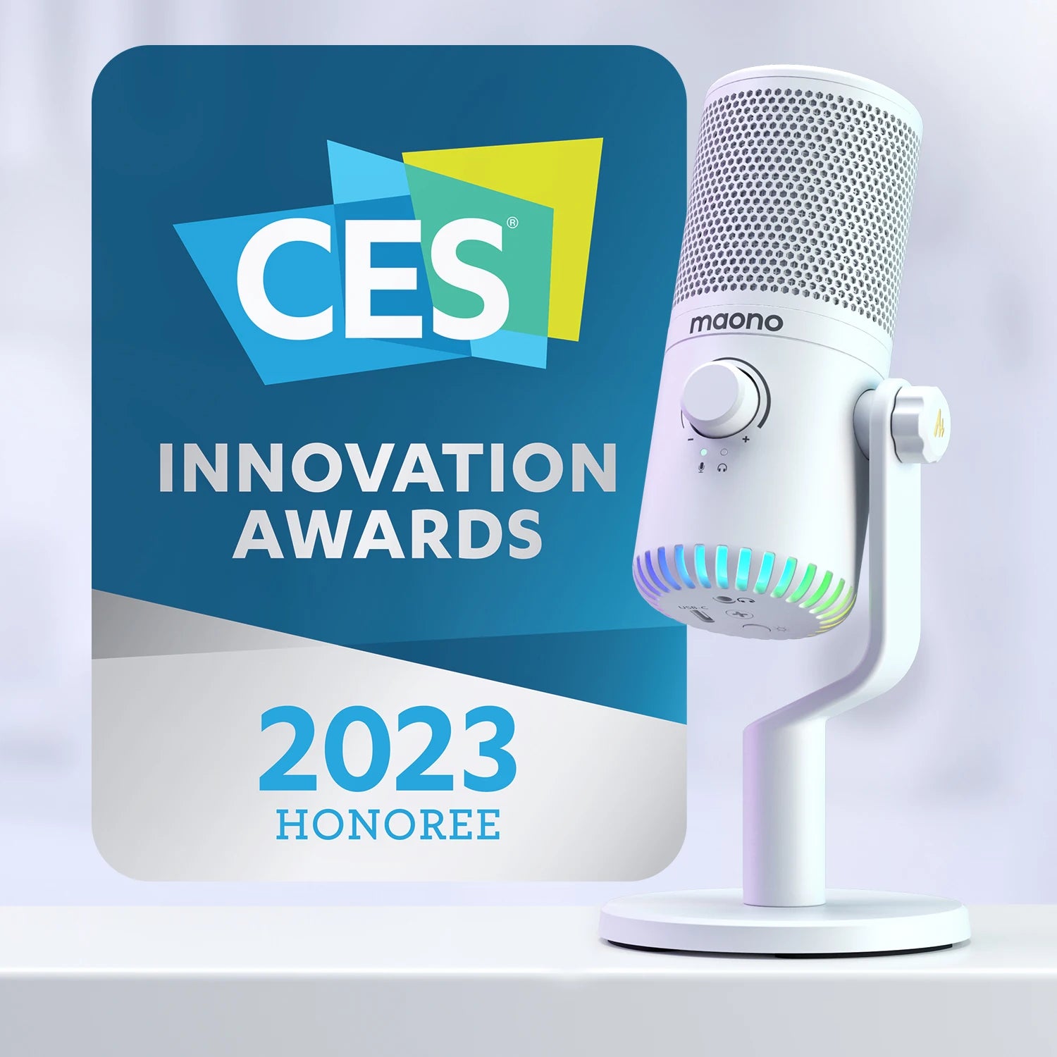 DM30 RGB USB Microphone RGB Gaming Microphone Computer Mic USB Gaming Mic with Mic Gain and RGB Lighting for PC, Phone