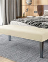 Velvet Long Bench Cover Stretch Soft Piano Stool Covers Rectangle Elastic Chair Cover All-inclusive for Dining Room Bedroom