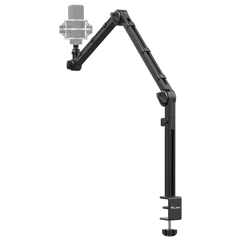 Desktop Microphone Boom Arm Stand Extend 1/4'' 3/8'' 5/8'' Screw 90° Hover Bracket for DSLR GoPro Smartphone