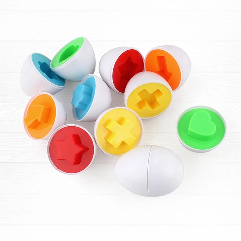 Eggs Toy 3D Puzzle Montessori Learning Education Math Toys Shape Match Smart Game For  Educational Easter Gifts