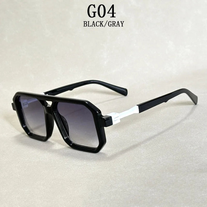 Vintage Square Sunglasses With UV400 Protection